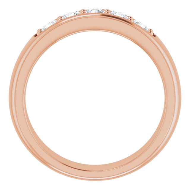 Ring i 14 kt roségull med laboratoriedyrket diamant, 0,75 ct totalt fra Smykke24