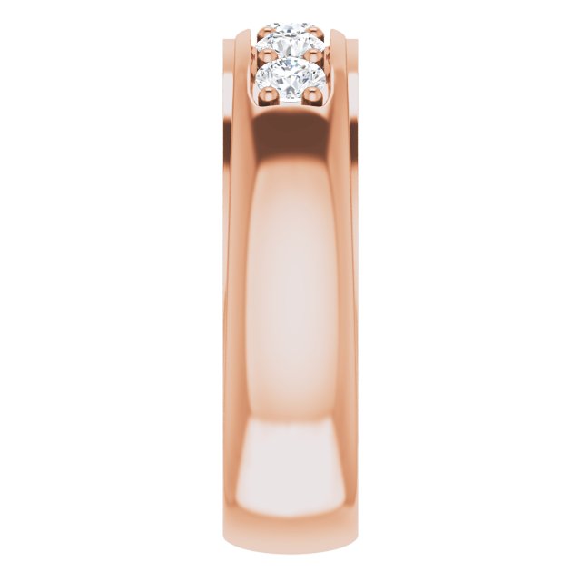 Ring i 14 kt roségull med laboratoriedyrket diamant, 0,75 ct totalt fra Smykke24