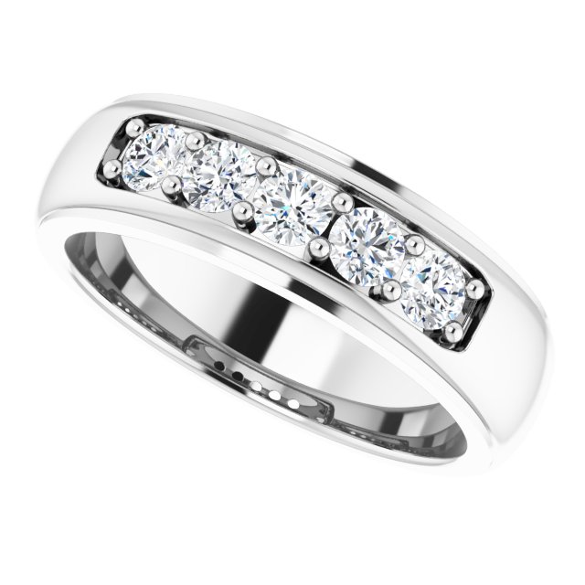Ring i 14 kt hvitt gull med laboratoriedyrket diamant, 0,75 ct totalt fra Smykke24