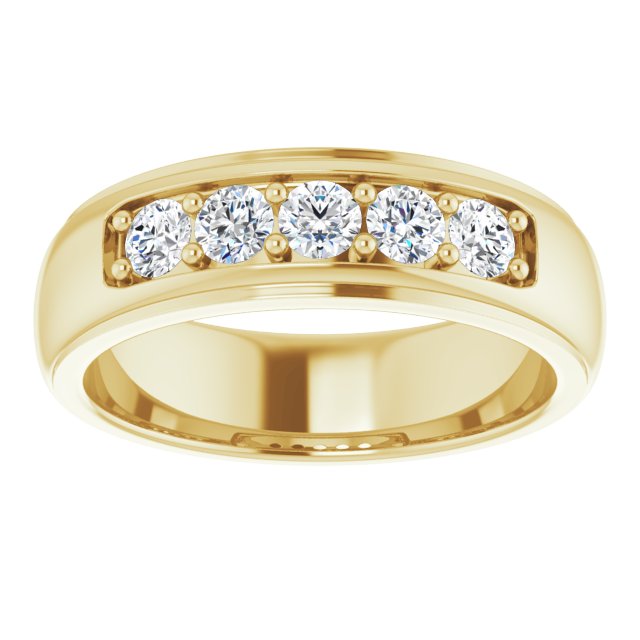 Ring i 14 kt gult gull med laboratoriedyrket diamant, 0,75 ct totalt fra Smykke24