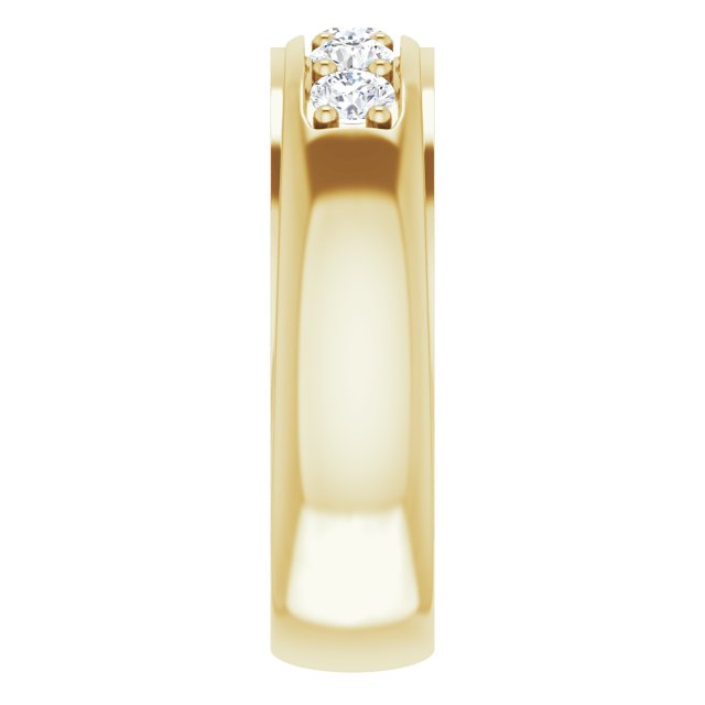 Ring i 14 kt gult gull med laboratoriedyrket diamant, 0,75 ct totalt fra Smykke24