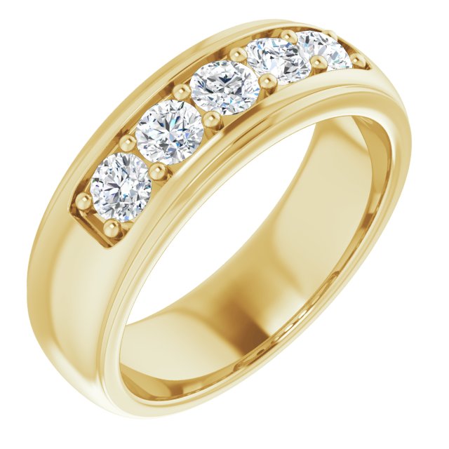 Ring i 14 kt gult gull med laboratoriedyrket diamant, 1,00 ct totalt fra Smykke24