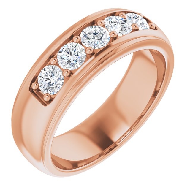 Ring i 14 kt roségull med laboratoriedyrket diamant, 1,00 ct totalt fra Smykke24