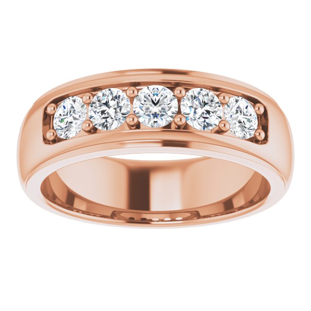 Ring i 14 kt roségull med laboratoriedyrket diamant, 1,00 ct totalt fra Smykke24