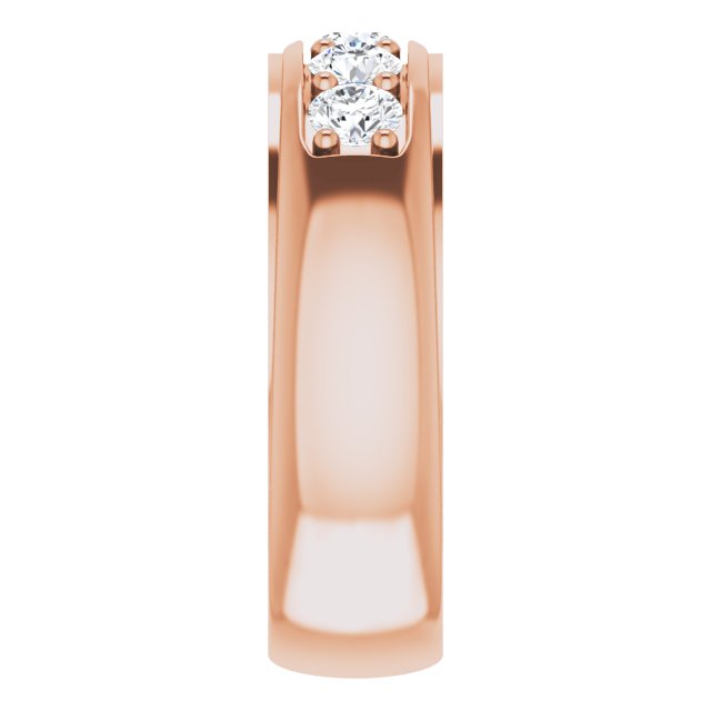 Ring i 14 kt roségull med laboratoriedyrket diamant, 1,00 ct totalt fra Smykke24