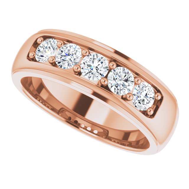 Ring i 14 kt roségull med laboratoriedyrket diamant, 1,00 ct totalt fra Smykke24
