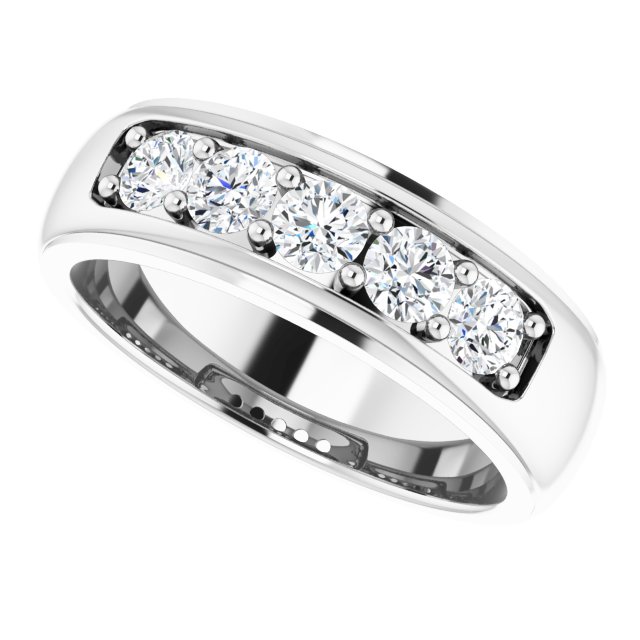 Ring i 14 kt hvitt gull med laboratoriedyrket diamant, 1,00 ct totalt fra Smykke24