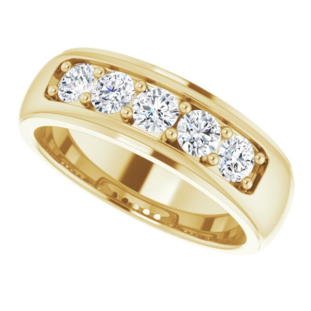 Ring i 14 kt gult gull med laboratoriedyrket diamant, 1,00 ct totalt fra Smykke24