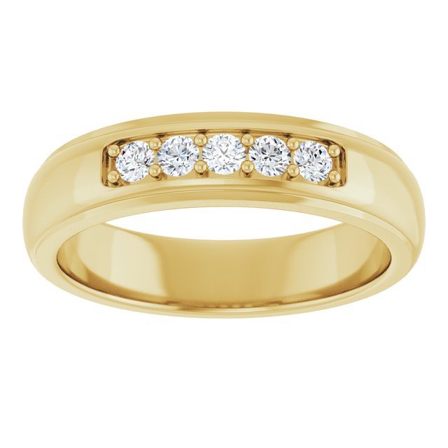 Ring i 14 kt gult gull med laboratoriedyrket diamant, 0,33 ct totalt fra Smykke24
