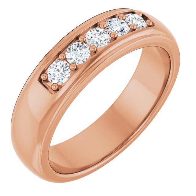 Ring i 14 kt roségull med laboratoriedyrket diamant, 0,50 ct totalt fra Smykke24
