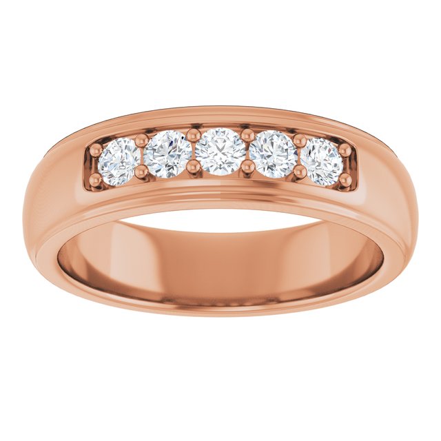 Ring i 14 kt roségull med laboratoriedyrket diamant, 0,50 ct totalt fra Smykke24