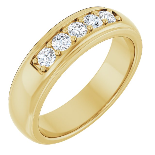 Ring i 14 kt gult gull med laboratoriedyrket diamant, 0,50 ct totalt fra Smykke24