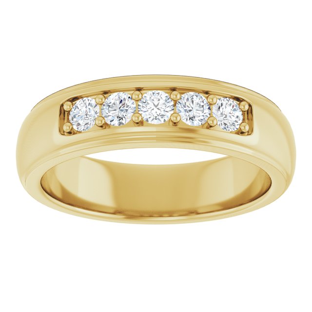 Ring i 14 kt gult gull med laboratoriedyrket diamant, 0,50 ct totalt fra Smykke24