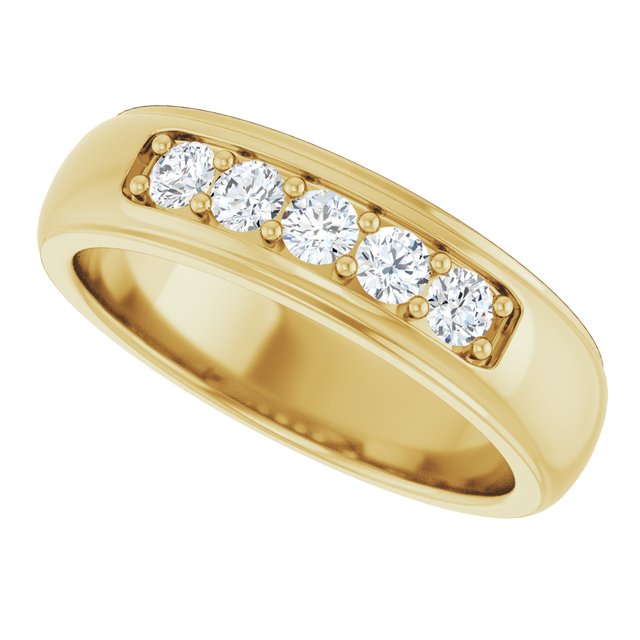 Ring i 14 kt gult gull med laboratoriedyrket diamant, 0,50 ct totalt fra Smykke24