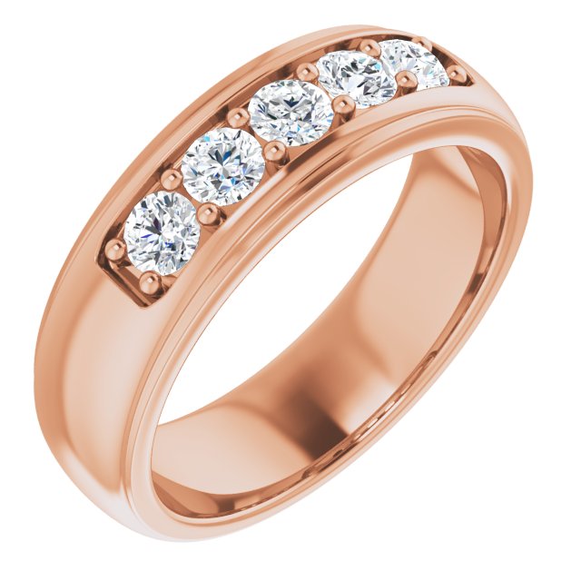 Ring i 14 kt roségull med laboratoriedyrket diamant, 0,75 ct totalt fra Smykke24
