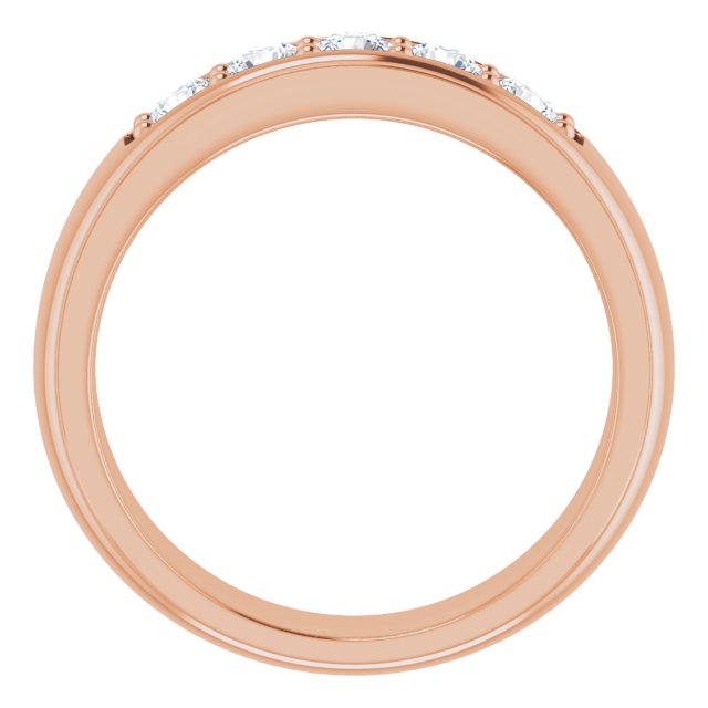 Ring i 14 kt roségull med laboratoriedyrket diamant, 0,75 ct totalt fra Smykke24