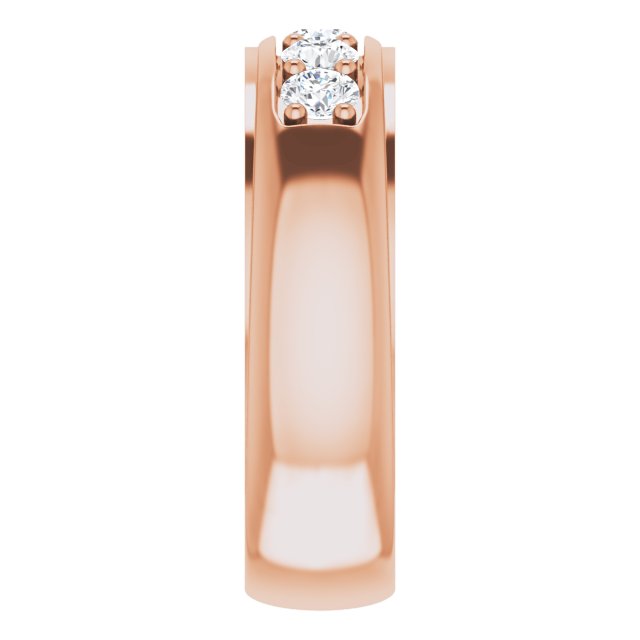 Ring i 14 kt roségull med laboratoriedyrket diamant, 0,75 ct totalt fra Smykke24