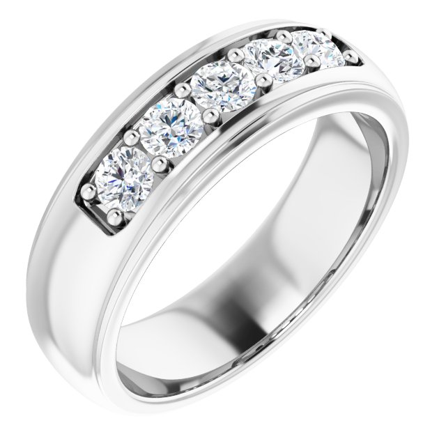 Ring i 14 kt hvitt gull med laboratoriedyrket diamant, 0,75 ct totalt fra Smykke24