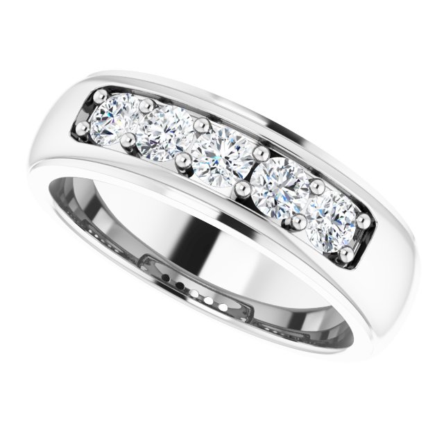 Ring i 14 kt hvitt gull med laboratoriedyrket diamant, 0,75 ct totalt fra Smykke24
