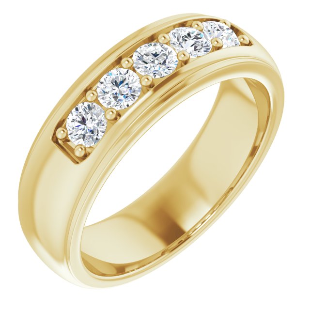 Ring i 14 kt gult gull med laboratoriedyrket diamant, 0,75 ct totalt fra Smykke24
