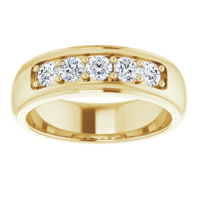 Ring i 14 kt gult gull med laboratoriedyrket diamant, 0,75 ct totalt fra Smykke24