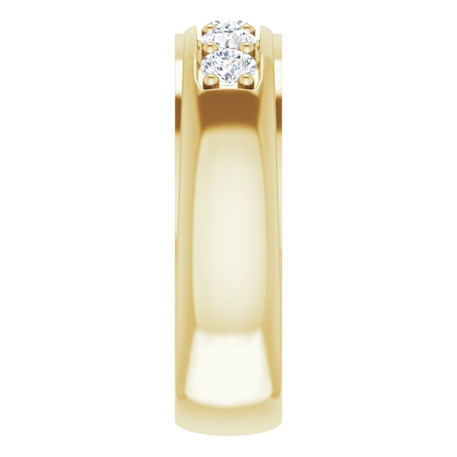 Ring i 14 kt gult gull med laboratoriedyrket diamant, 0,75 ct totalt fra Smykke24