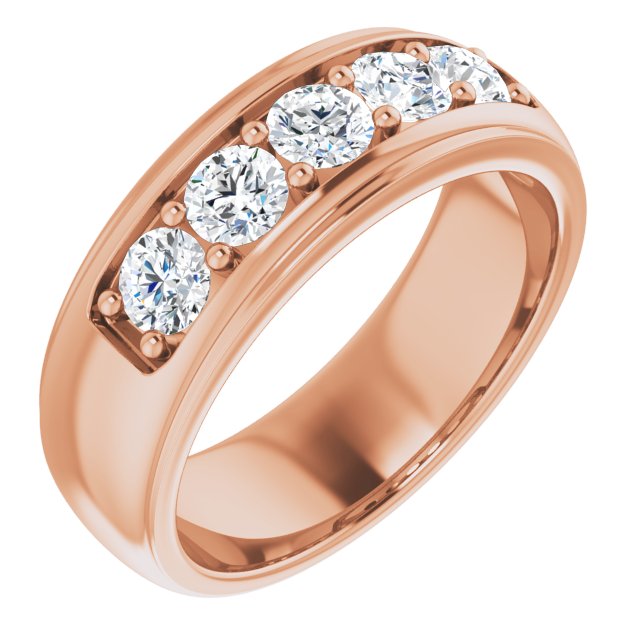 Ring i 14 kt roségull med laboratoriedyrket diamant, 0,25 ct totalt fra Smykke24
