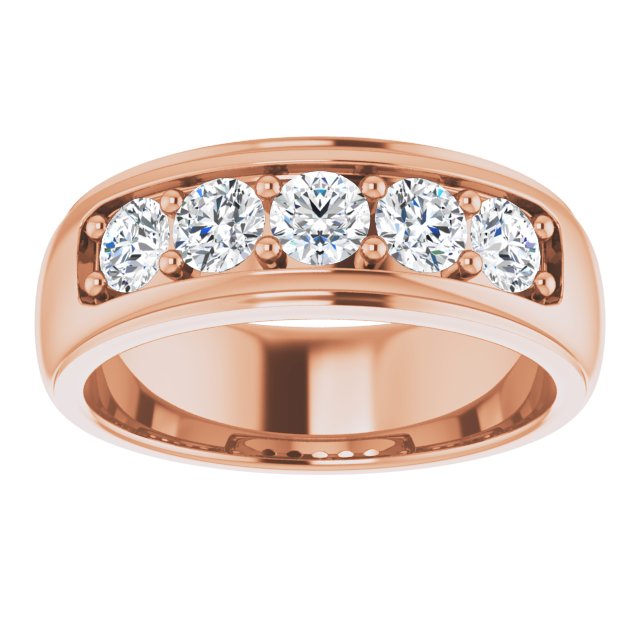 Ring i 14 kt roségull med laboratoriedyrket diamant, 0,25 ct totalt fra Smykke24