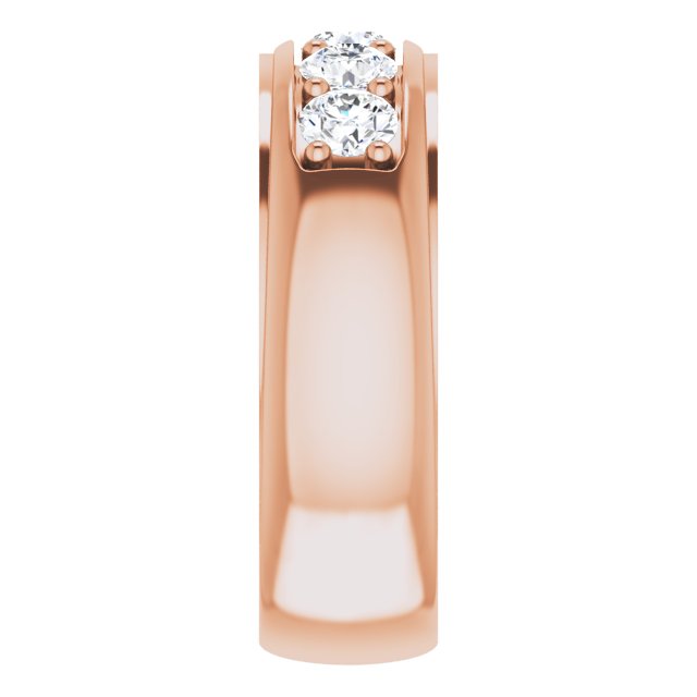 Ring i 14 kt roségull med laboratoriedyrket diamant, 0,25 ct totalt fra Smykke24
