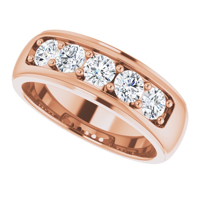 Ring i 14 kt roségull med laboratoriedyrket diamant, 0,25 ct totalt fra Smykke24