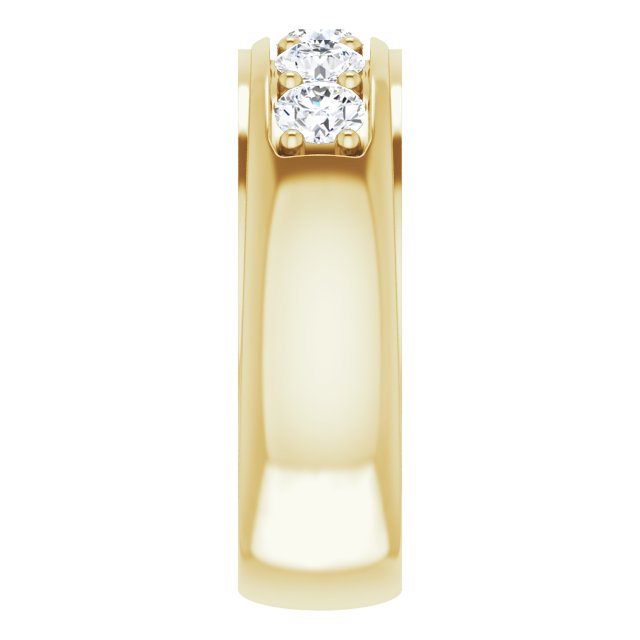 Ring i 14 kt gult gull med laboratoriedyrket diamant, 0,25 ct totalt fra Smykke24