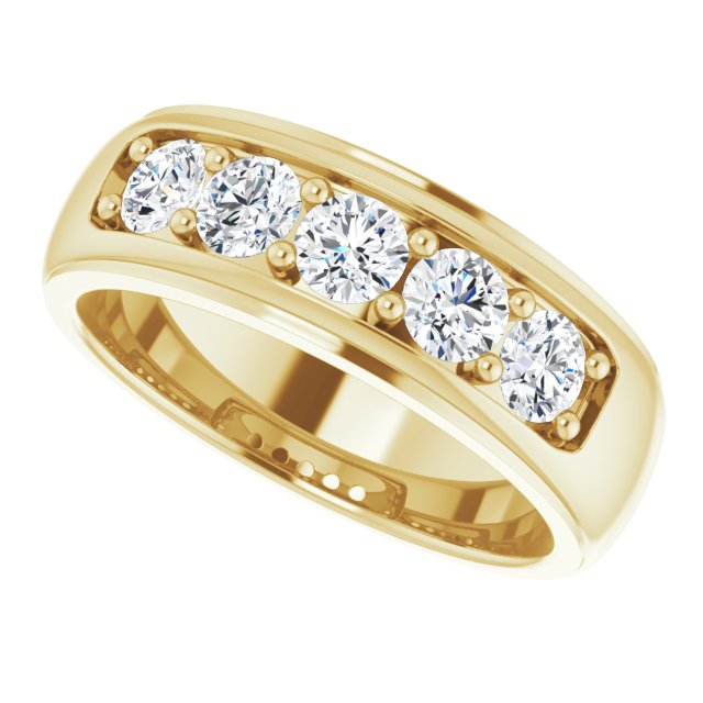 Ring i 14 kt gult gull med laboratoriedyrket diamant, 0,25 ct totalt fra Smykke24