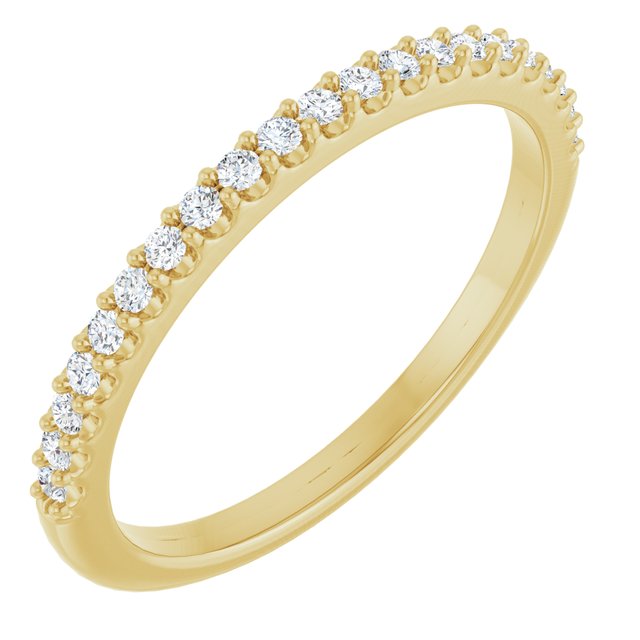 Diamantring i gull eller platina – modell 124777 – 14 kt gult gull – Naturlige diamanter – Rund 1,3 mm · 0,2 ct totalt · 21 steiner