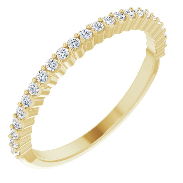 Diamantring i gull eller platina – modell 126210 – 14 kt gult gull – Naturlige diamanter – Rund 1,3 mm · 0,2 ct totalt · 24 steiner