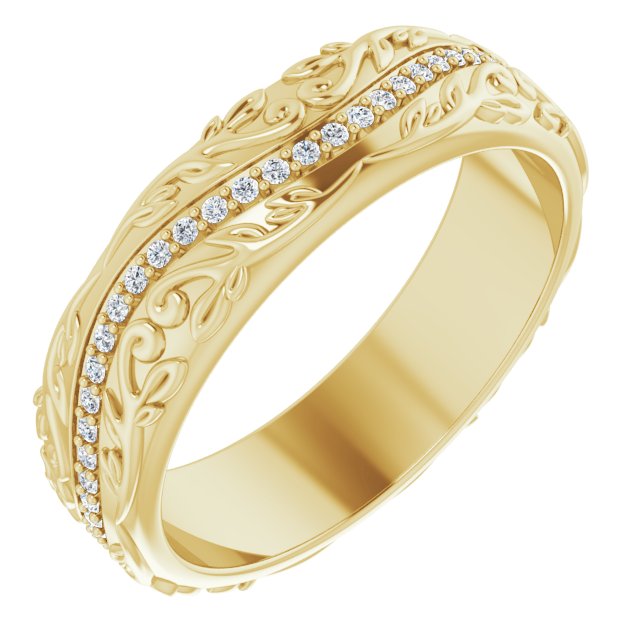 Diamantring i 14 kt gult gull, 0,20 ct totalt fra Smykke24