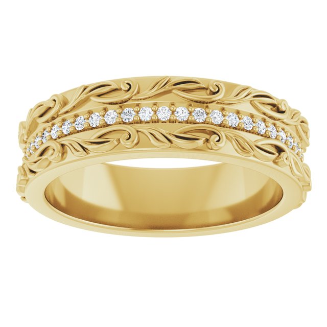 Ring i 14 kt gult gull med laboratoriedyrket diamant, 0,25 ct totalt fra Smykke24
