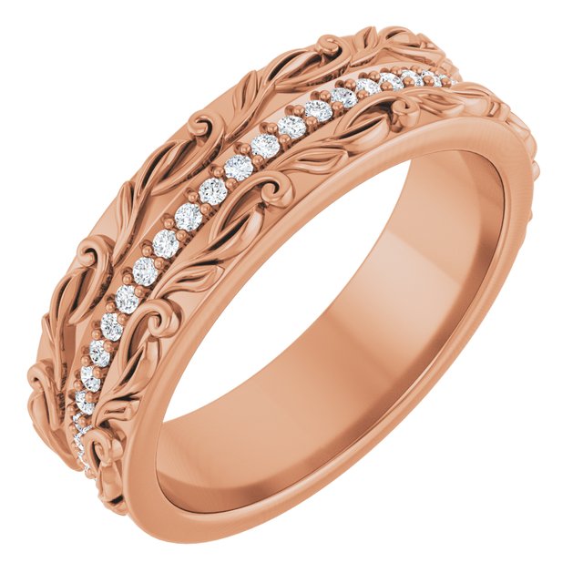 Ring i 14 kt roségull med laboratoriedyrket diamant, 0,25 ct totalt fra Smykke24