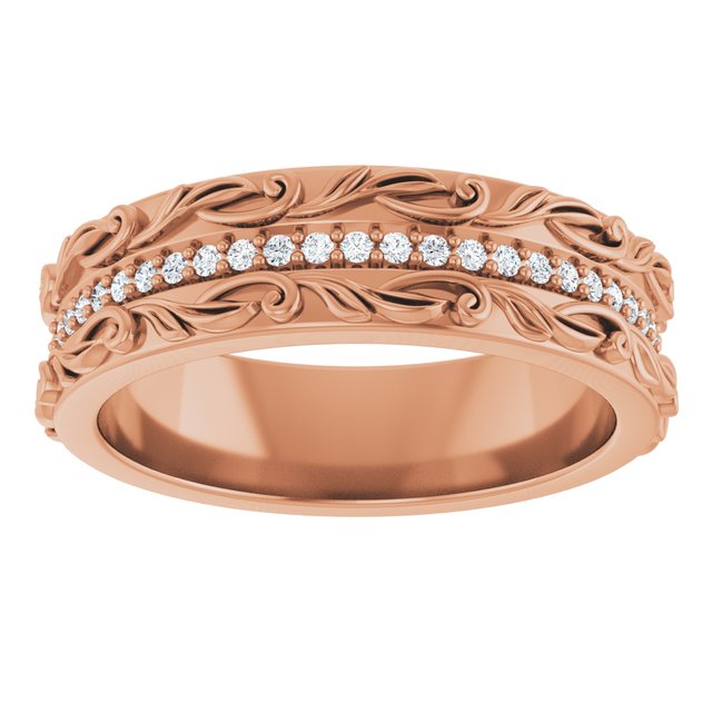 Ring i 14 kt roségull med laboratoriedyrket diamant, 0,25 ct totalt fra Smykke24