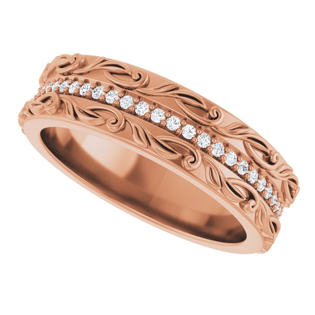 Ring i 14 kt roségull med laboratoriedyrket diamant, 0,25 ct totalt fra Smykke24