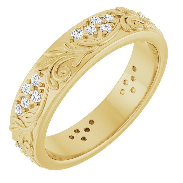 Ring i 14 kt gult gull med laboratoriedyrket diamant, 0,50 ct totalt fra Smykke24