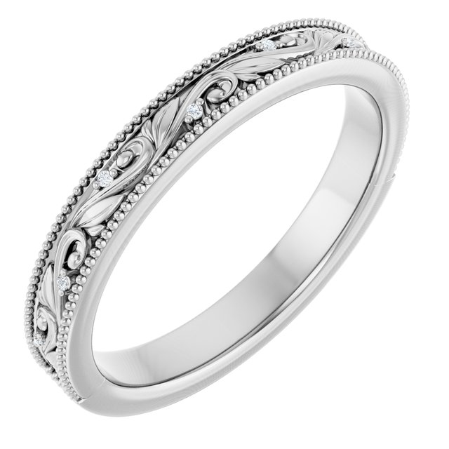 Ring i 14 kt hvitt gull med laboratoriedyrket diamant, 0,02 ct totalt fra Smykke24