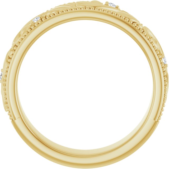 Ring i 14 kt gult gull med laboratoriedyrket diamant, 0,06 ct totalt fra Smykke24