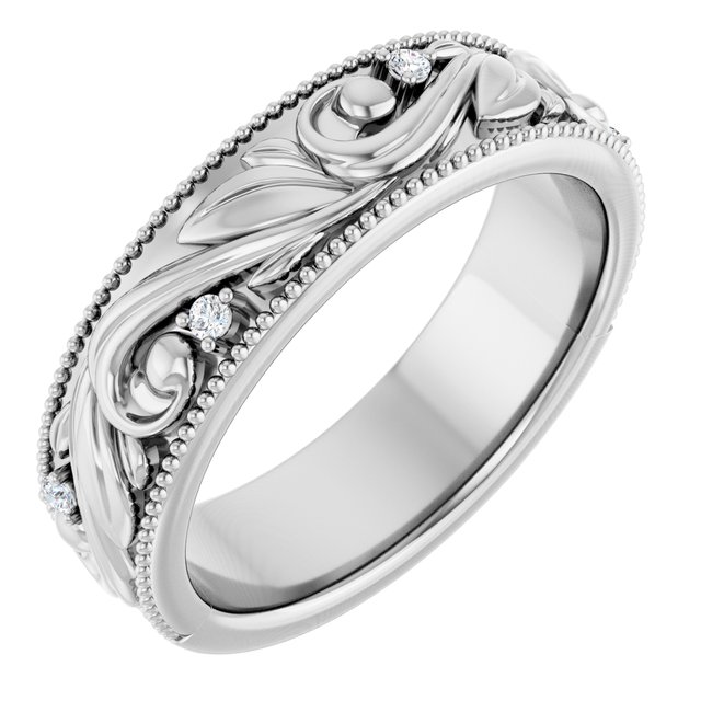 Ring i 14 kt hvitt gull med laboratoriedyrket diamant, 0,06 ct totalt fra Smykke24
