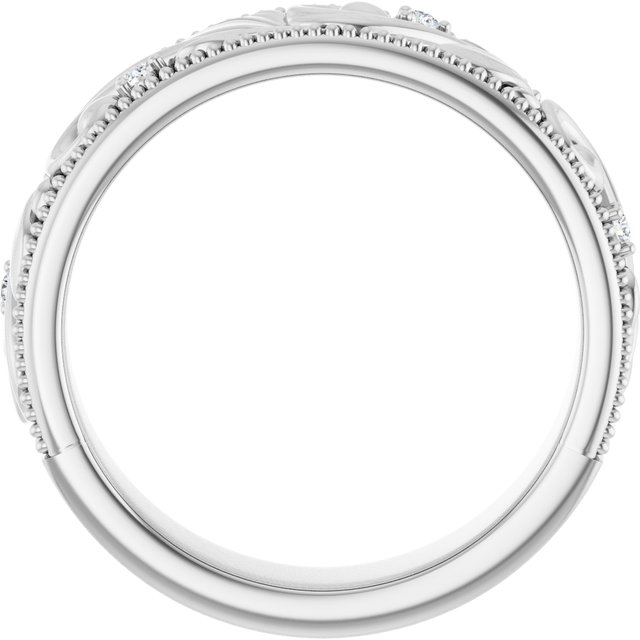 Ring i 14 kt hvitt gull med laboratoriedyrket diamant, 0,06 ct totalt fra Smykke24