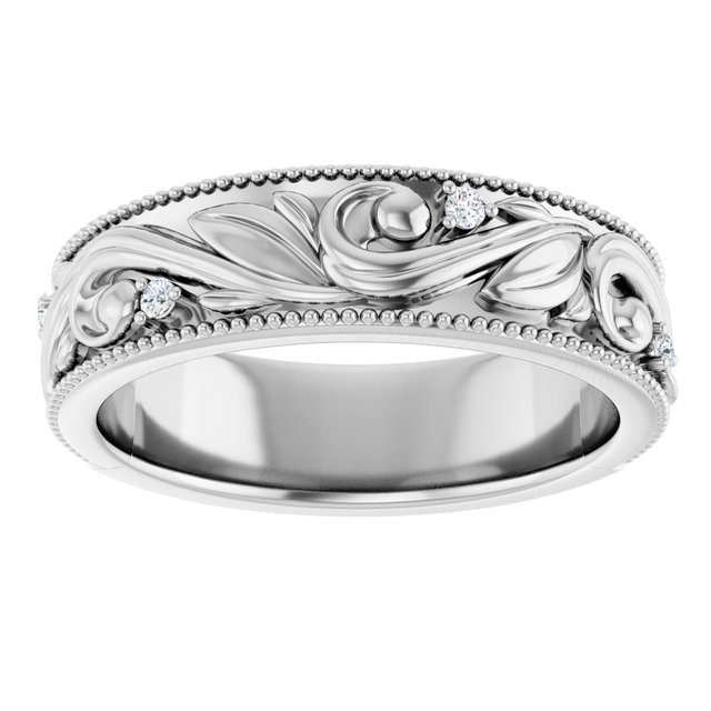 Ring i 14 kt hvitt gull med laboratoriedyrket diamant, 0,06 ct totalt fra Smykke24