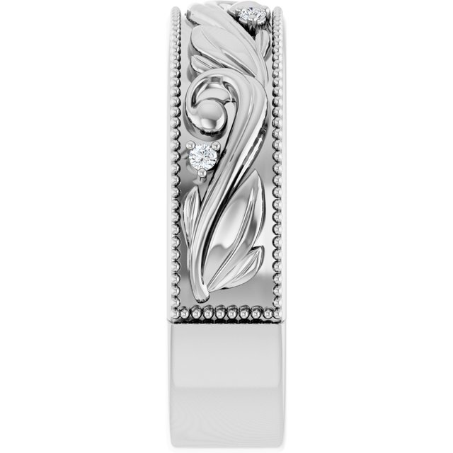 Ring i 14 kt hvitt gull med laboratoriedyrket diamant, 0,06 ct totalt fra Smykke24