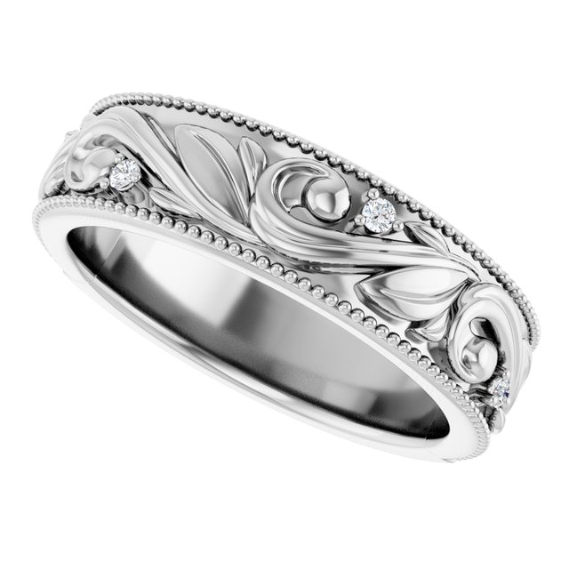 Ring i 14 kt hvitt gull med laboratoriedyrket diamant, 0,06 ct totalt fra Smykke24