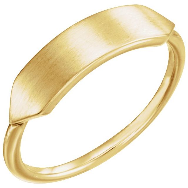 Signetring i 14 kt gult gull, 19,7 × 5 mm fra Smykke24