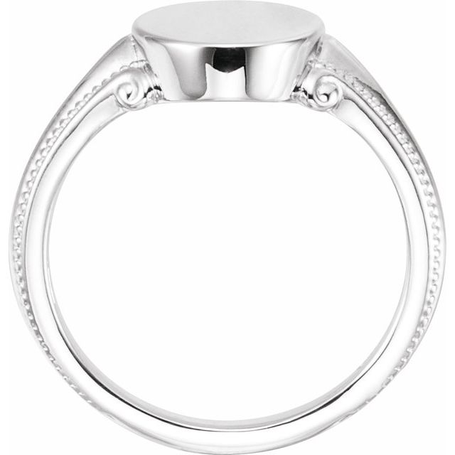 Oval signetring i 10 kt gult gull fra Smykke24