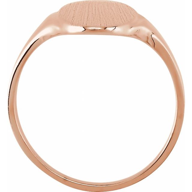 Oval signetring i 10 kt gult gull fra Smykke24